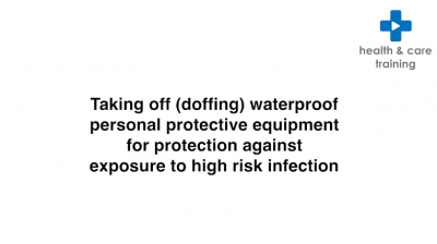 Doffing High Risk Waterproof Suit PPE Thumbnail