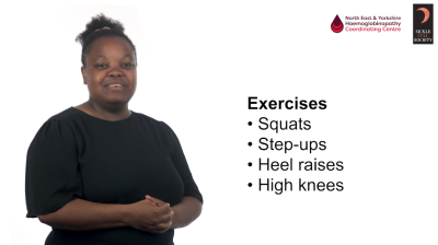 Knee exercises for teenagers and adults living with sickle cell disorder Thumbnail